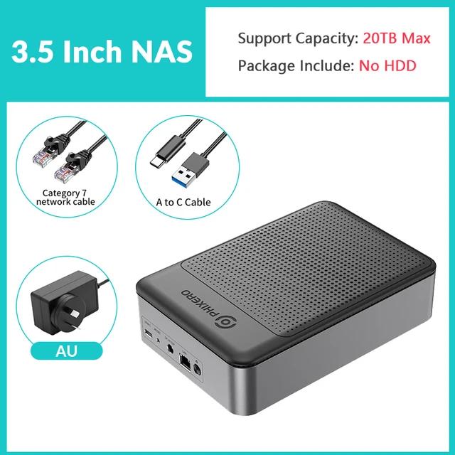 PHIXERO 3.5 inch HDD/SSD Enclosure NAS Network HDD Storage Box HD External Case USB Hard Disk Drive House Personal Cloud Serve | Hyobase