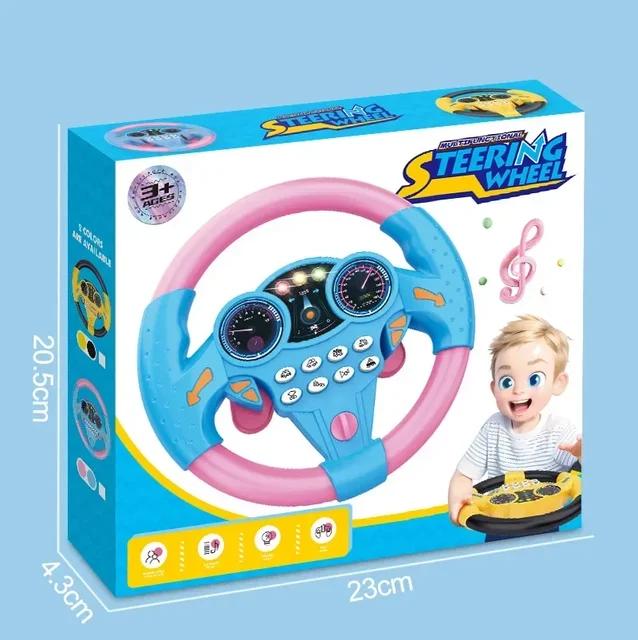 Infant Shining Simulation Steering Wheel Toys Childrens Toy Kids Early Education Copilots Stroller Steering Wheel Vocal Toys | Hyobase