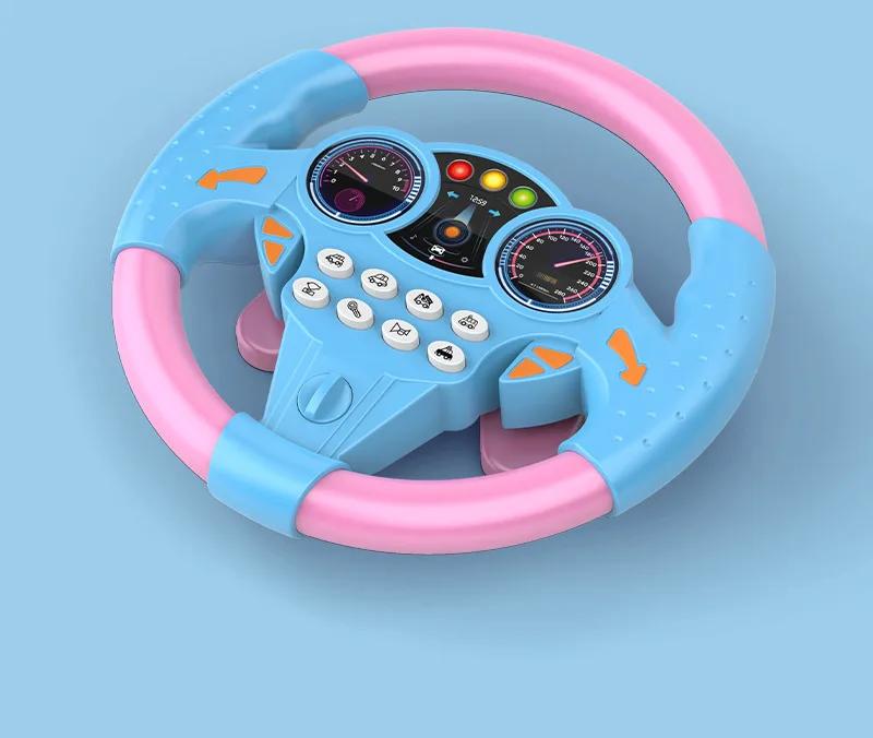 Infant Shining Simulation Steering Wheel Toys Childrens Toy Kids Early Education Copilots Stroller Steering Wheel Vocal Toys | Hyobase