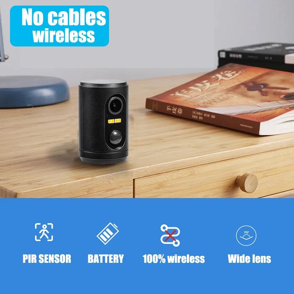 2MP Mini Camera Wifi With Battery Long Standby Indoor PIR Motion Detection Wireless HD Video Security CCTV IP Smart Home Camera | Hyobase