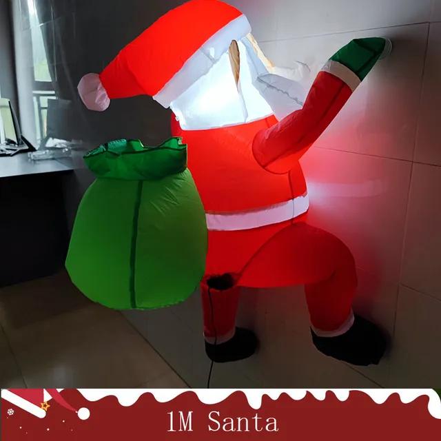 6 FT Tall Christmas Inflatable Hanging Santa Santa with Gift Bag Decorations Blow Up Climbing Santa with LED Lights Outdoor Toys | Hyobase