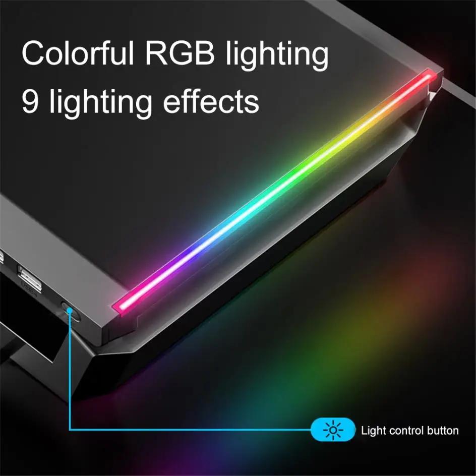 RGB Monitor Stand 4 USB Charging Desk Organizer Bracket Computer Monitor Holder Keyboard Riser | Hyobase