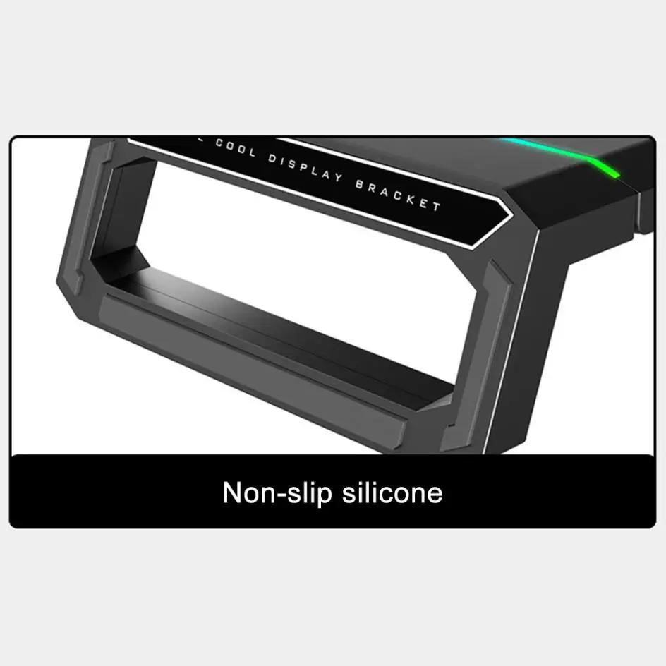 RGB Monitor Stand 4 USB Charging Desk Organizer Bracket Computer Monitor Holder Keyboard Riser | Hyobase