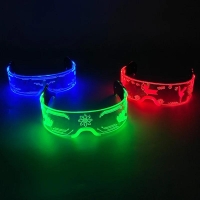 Fashion Luminous Decorative Glasses Neon Light Decoration LED Sunglasses For Nightclub DJ Dance Music Rave Costume Night | Hyobase